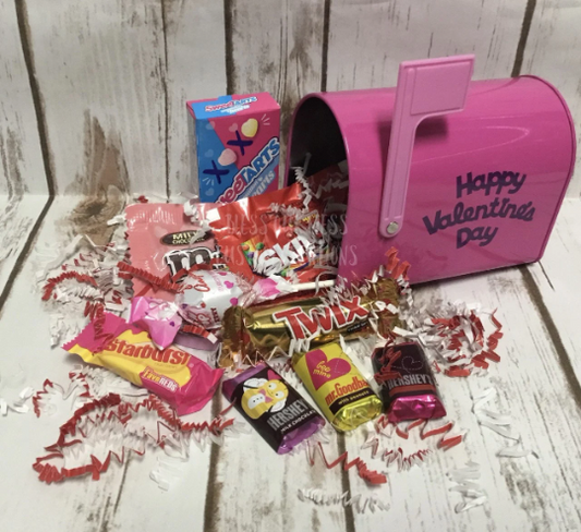 Personalized Valentine's Day Mailbox with Candy, Kids Valentine's Day Gift, Custom Mailbox, Valentine Gift